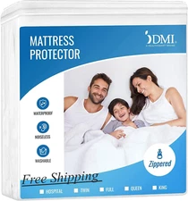 Mattress Cover Waterproof Zippered Bed Bug Protector Twin Size Durable,All Sizes