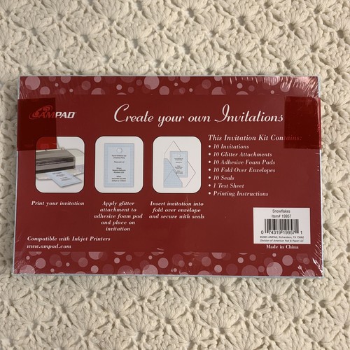 Lot Of AMPAD PRINTABLE CREATE YOUR OWN HOLIDAY 66 COUNT INVITATIONS 3 Styles - Picture 7 of 7