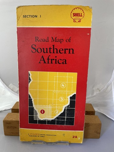1960s SHELL ROAD MAP OF SOUTHERN AFRICA SECTION 1 * Very good used condition*