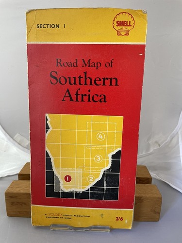 1960er MUSCHEL STRASSENKARTE DES SÜDLICHEN AFRIKAS ABSCHNITT 1 * Sehr guter gebrauchter Zustand * - Bild 1 von 8