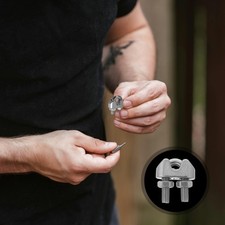 24pcs Heavy Duty Cable Stop Clamp Steel Wire Fixing Clip for Tent Rope