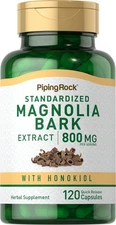 Magnolia Bark Extract | 800mg | 120 Capsules | Non-GMO | by Piping Rock