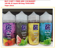 100 ML E Liquid VB 0mg 70VG/30PG Vape Juice BUY 2 GET 1 FREE ADD 3