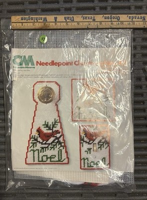 Columbia Minerva Holiday Cardinal Door Hanger & Switch Plate Needlepoint Kit