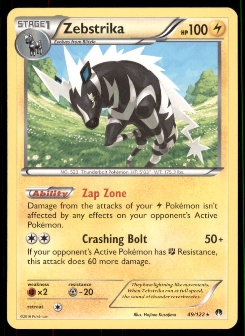 Pokemon TCG Zebstrika 49/122 Regular 
