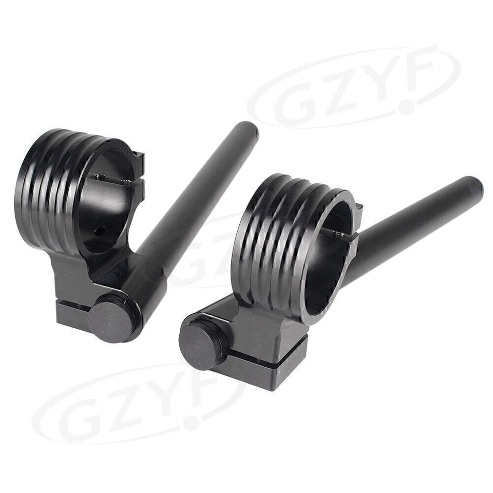 Pair 51mm Left+Right Clip On Handlebar Fork Tube Universal 3 Color Handle Bars - Image 2 of 4