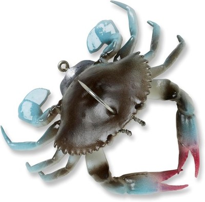 3D Crab Soft Bait TPR Saltwater Lure Bass Flounder Crappie Drop Shot Texas