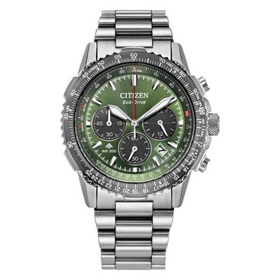 Citizen Promaster Navihawk CA4664-60W Eco-Drive Green Dial Chronograph Men Watch