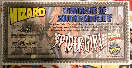 Spider-Girl # 1/2 Wizard Edition from # 97 Marvel Comics 1999 with COA - Picture 3 of 3