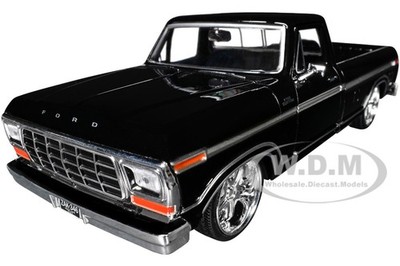 1979 FORD F-150 CUSTOM PICKUP BLACK ''MAXX DESIGN'' 1/24 DIECAST BY MOTORMAX 79346