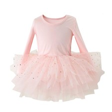 Toddler Girls Ballet Tutu Dresses Long Sleeve Sequin Tulle Ballerina Outfits ...