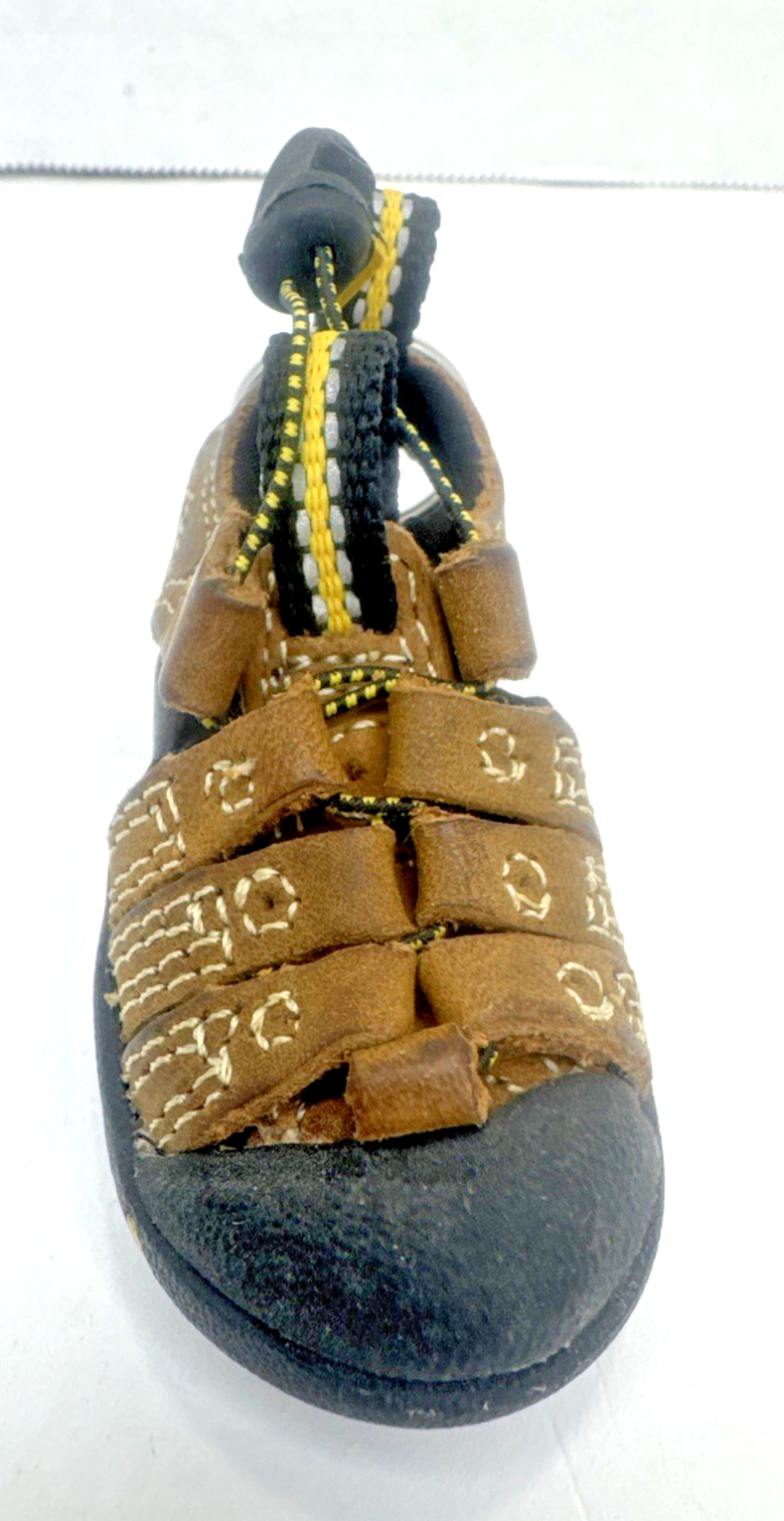 Keen Mini Newport Portachiavi Sandalo Scarpa 3 3 4" Miniatura Marrone Giallo