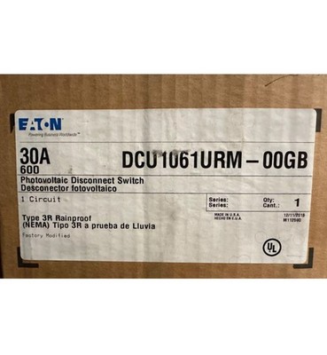 Eaton PV Disconnect Switch 30A DCU1061URM - 00GB