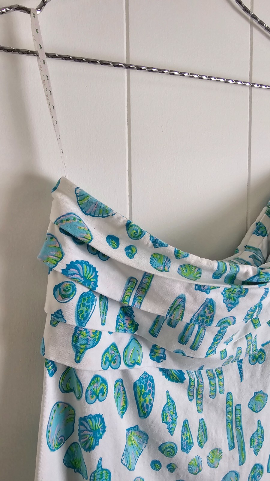 Lilly Pulitzer Strapless sea shell pattern knee l… - image 3