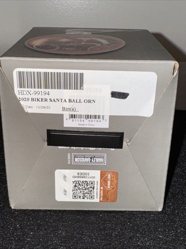MIB 2020 Harley Davidson Glass Ball Bulb Ornament Dealer Exclusive HDX-99194 - Picture 3 of 3