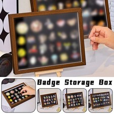 New Badge Storage Box Collectible Pin Organizer Jewelry Display Case for Medals