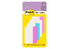 Post-it Tabs, 2 in, Solid, Assorted Colors, 6 Tabs/Color, 4 Colors, 24 Tabs/Pack