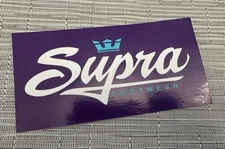 SUPRA FOOTWEAR SHOES Gear Clothing Glossy Promo 6” STICKER Surfing Skateboard