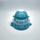 Pyrex Amish Butterprint Cinderella Mixing Bowl Set - #442, 443, 444