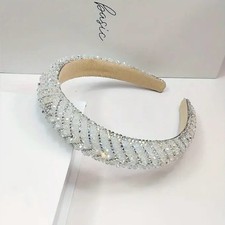 Elegant Silver Crystal Headband