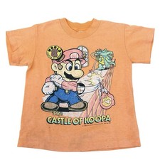Vintage Nintendo Super Mario Bros. 1990 T-shirt Castle Of Koopa Video game Kids
