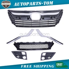 Front Bumper Grille And Front Fog Lamp Cover Set For Honda Odyssey 2018-2020