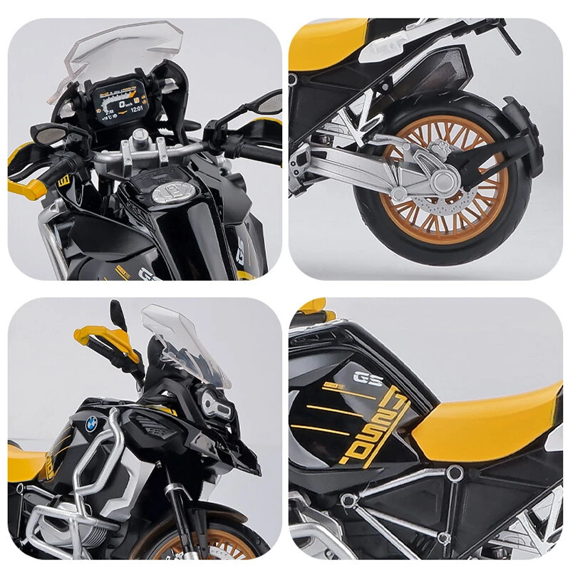 1:12 BMW R1250 GS Modelo de motocicleta Diecast Vehículo de juguete Motocicleta Juguetes Blanco Foto 4 de 4