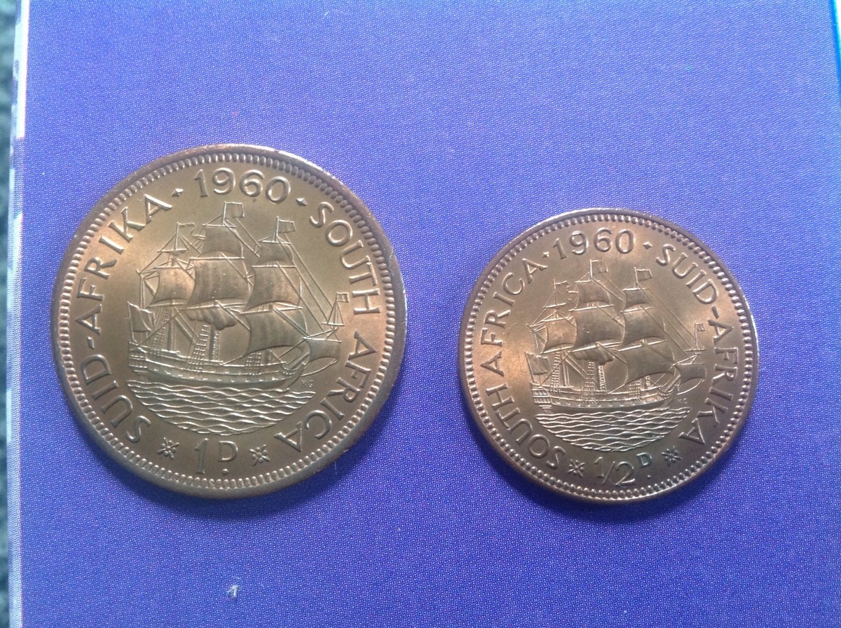 QUEEN ELIZABETH ll AFRICAN COINS SET OF 2 1960, ELIZABETH II  display picture 2