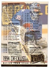 1994-95 Ultra #249 Checklist: 105-210