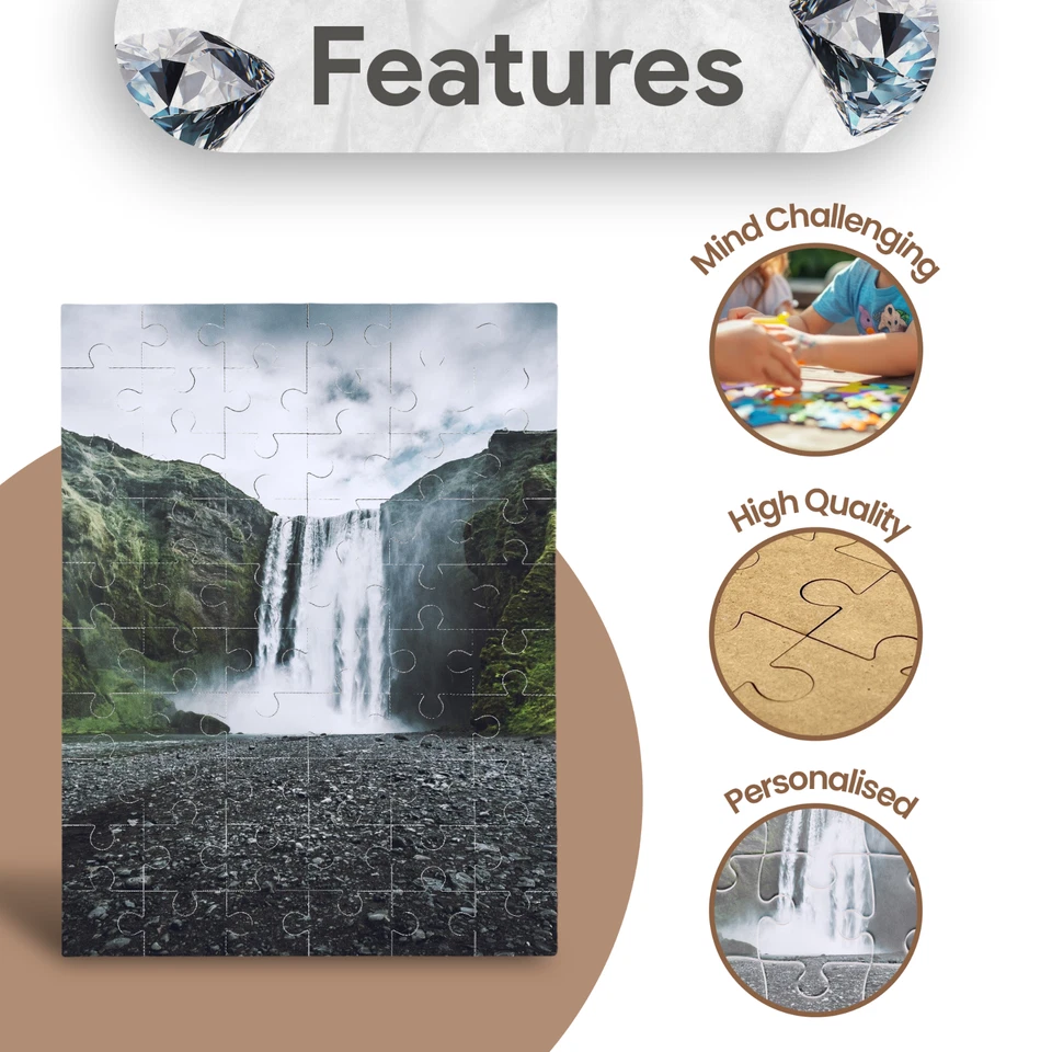 PERSONALISED A5+ Wooden Puzzle: 60 Pieces PHOTO & MESSAGE Ideal Gift UK Made - Image 3 of 4