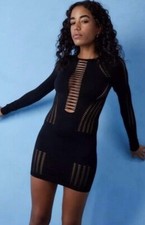 Urban Outfitters Iets Frans Suki Long Sleeve Cut Out Mini Dress Size Small