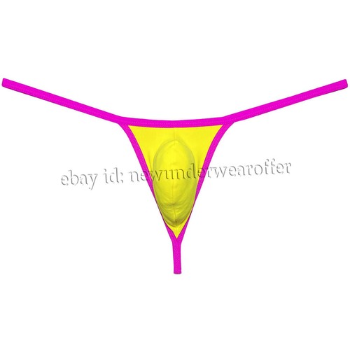 Traje de baño liso de tela para hombre tanga de bikini ropa interior hombre bolsa en T-back cuerda en G - Imagen 16 de 48