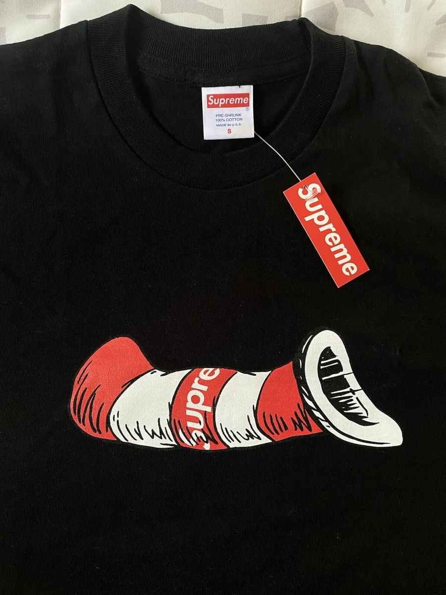 Supreme tee cat cheap in the hat