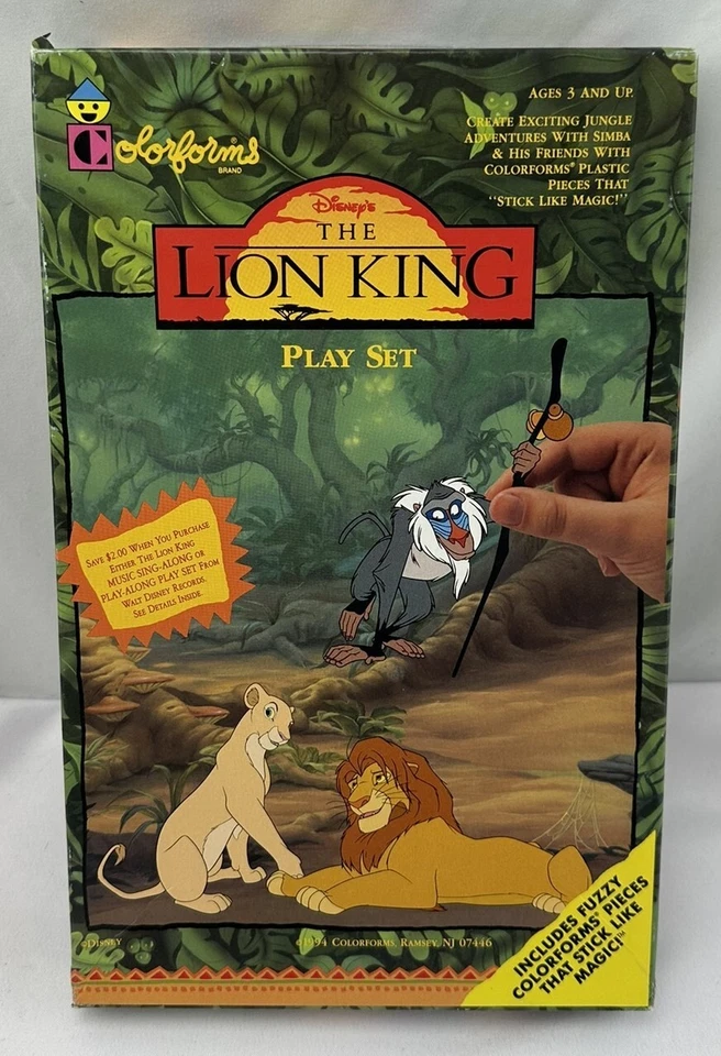 1994 Lion King Play Set Colorforms Complete in Very Good Condition FREE SHIPPING - Image 4 of 4
