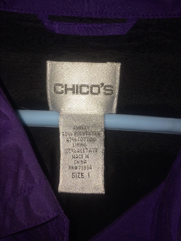 Chico's lightweight Fall Windbreaker button front… - image 3