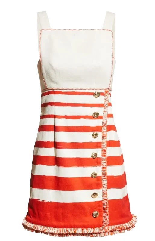 Red and white mini best sale dress