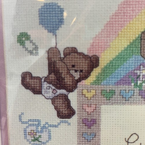 Dale Burdett Baby Sampler Personalize Birth Record Teddy Bears CK167 VTG NOS - Picture 3 of 10