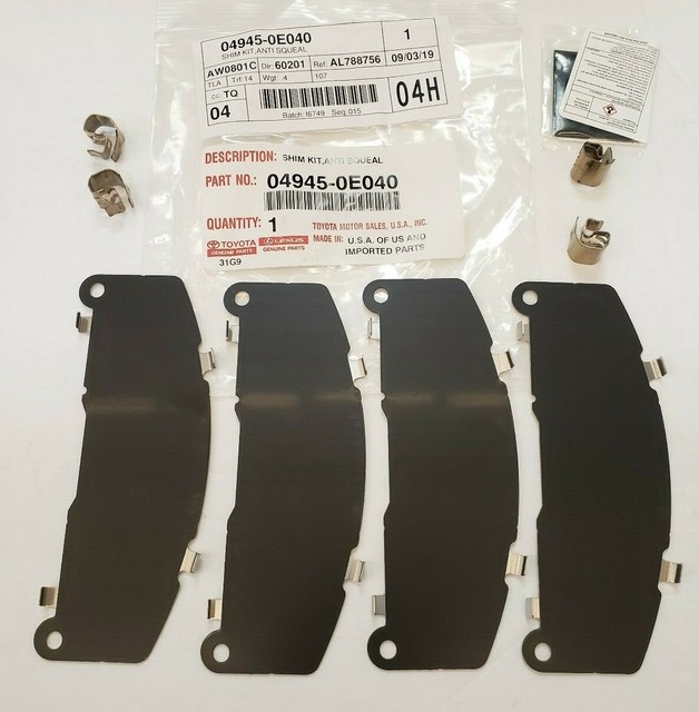 Genuine Lexus Anti Squeal Shim Kit 049450E040 / 049450e040 OEM for