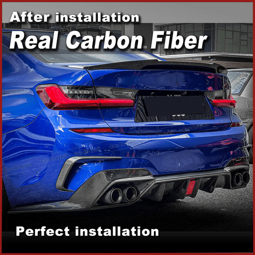 Für BMW G20 M340i 330i 2019-22 Carbon Heck Canards Flaps Splitter Flossen Lippe - Picture 3 of 9