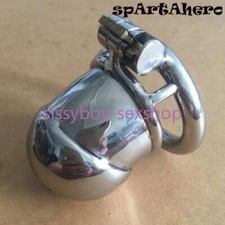 Stainless Steel Male Chastity Device Short Cage Men's Metal Locking Belt