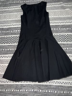 Reiss Black Round Neck dropwaist Sleeveless Back Zip Dress Black Size US10 | eBay Reiss Black Round Neck dropwaist Sleeveless Back Zip Dress Black Size US10 | eBay