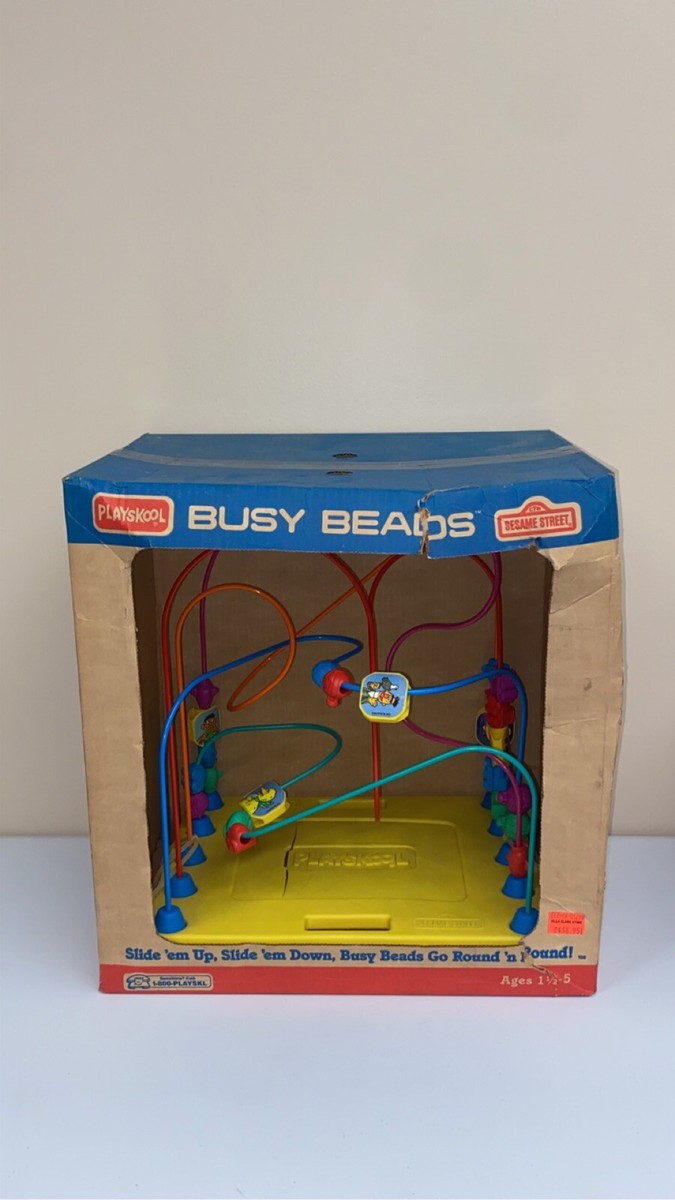 1989 Playskool Sesame Street Busy Beads Maze Big Bird