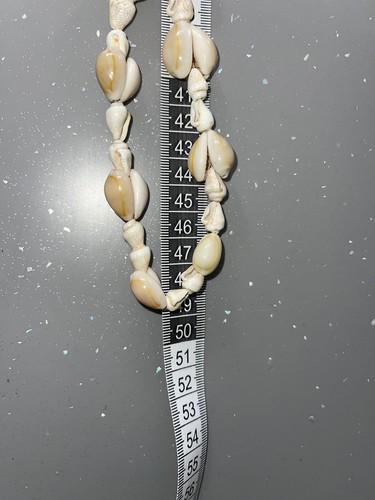 Vtg Retro Long Puka Shells Dove shell necklace Spiritual strength Hawaiian Boho - Picture 8 of 9