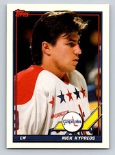 Nick Kypreos 1991-92 Topps #511 Washington Capitals