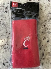 BRAND NEW! UNDER ARMOUR UA PERFORMANCE CINCINNATI BEARCATS WRISTBANDS, 2-PACK!