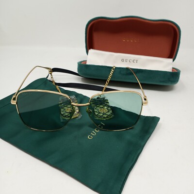 Gucci Women's Gg1031s 59 16-145  Sunglasses Women's Gold Pineapples