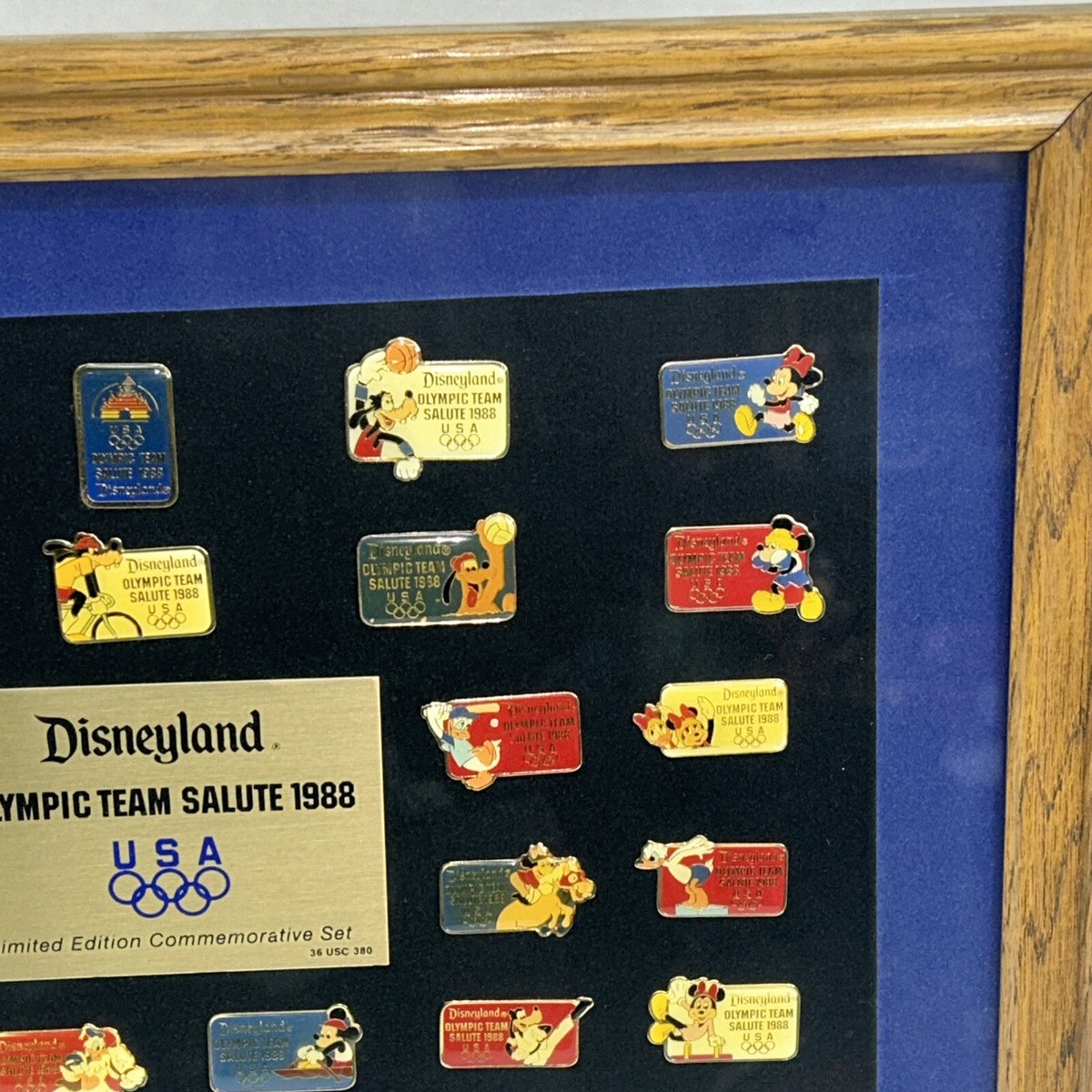 ディズニースタンプアート「Olympics」 Disney Pin Olympic Los Angeles 1984 Mickey Running Summer