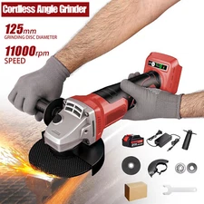 4‑1/2” Electric Brushless Cordless Angle Grinder With 1 Battery For Makita 21V
