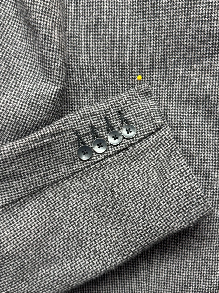 Blazer Kenneth Cole New York L 44 Gris Micro-Check Chaqueta con Capucha Para Hombre Foto 4 de 4