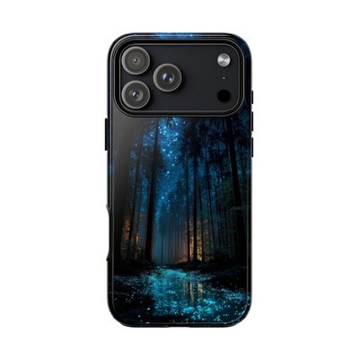Phone Ink - iPhone | Galaxy | Pixel Case - Night Woods Forest Lights Stars